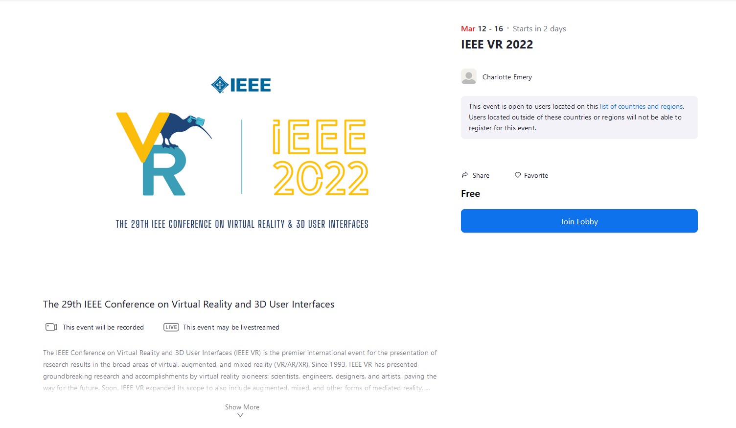 23rd Virtual IEEE Real Time Conference (1-5 August 2022