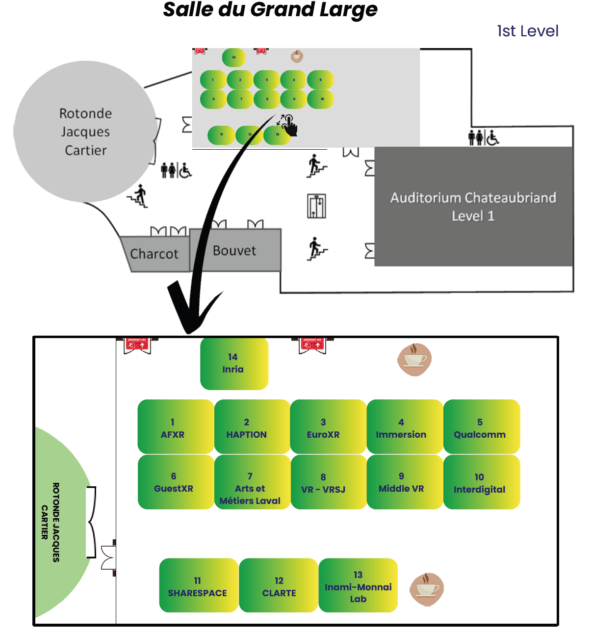 Layout of the first level.